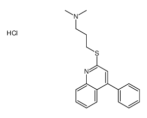 N,N-dimethyl-3-(4-phenylquinolin-2-yl)sulfanylpropan-1-amine,hydrochloride Structure