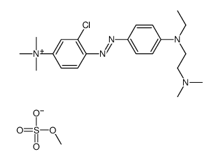 3-chloro-4-[[4-[[2-(dimethylamino)ethyl]ethylamino]phenyl]azo]-N,N,N-trimethylanilinium methyl sulphate结构式