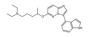 diethyl-{4-[3-(1H-indol-4-yl)-imidazo[1,2-b]pyridazin-6-yloxy]-pentyl}-amine Structure