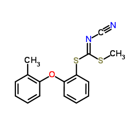 Methyl 2-(2-methylphenoxy)phenyl cyanocarbonodithioimidate Structure