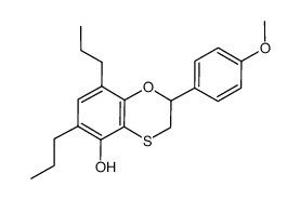 2-(4-methoxyphenyl)-6,8-dipropyl-2,3-dihydrobenzo[b][1,4]oxathiin-5-ol Structure