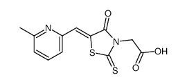 [5-(6-methyl-pyridin-2-ylmethylene)-4-oxo-2-thioxo-thiazolidin-3-yl]-acetic acid Structure