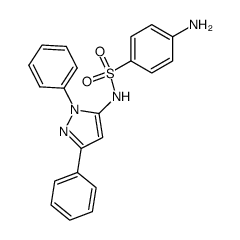 4-amino-N-(2,5-diphenyl-2H-pyrazol-3-yl)-benzenesulfonamide结构式