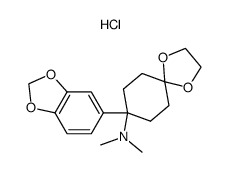 (8-benzo[1,3]dioxol-5-yl-1,4-dioxa-spiro[4.5]dec-8-yl)-dimethylamine hydrochloride结构式