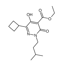 ethyl 6-cyclobutyl-5-hydroxy-2-(3-methylbutyl)-3-oxo-2,3-dihydropyridazine-4-carboxylate Structure