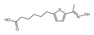 6-[5-(1-hydroxyimino-ethyl)-[2]thienyl]-hexanoic acid结构式