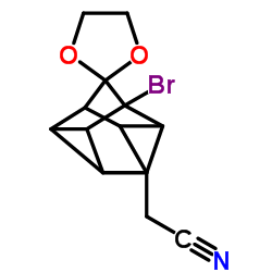 (1'-Bromo-4'H-spiro[1,3-dioxolane-2,9'-pentacyclo[4.3.0.02,4.03,8.05,7]nonan]-4'-yl)acetonitrile Structure