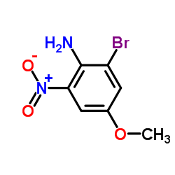 2-溴-4-甲氧基-6-硝基苯胺结构式