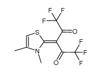 3-(3,4-dimethyl-3H-thiazol-2-ylidene)-1,1,1,5,5,5-hexafluoropentane-2,4-dione Structure