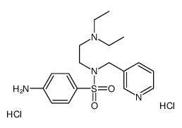 4-amino-N-[2-(diethylamino)ethyl]-N-(pyridin-3-ylmethyl)benzenesulfonamide,dihydrochloride结构式