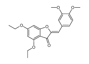 4,6-diethoxy-2-((Z)-veratrylidene)-benzofuran-3-one结构式