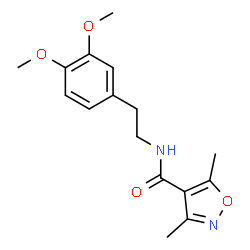 N-(2-(3,4-DIMETHOXYPHENYL)ETHYL)(3,5-DIMETHYLISOXAZOL-4-YL)FORMAMIDE结构式