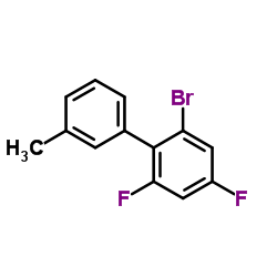 2-Bromo-4,6-difluoro-3'-methyl-1,1'-biphenyl structure