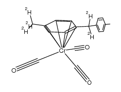 {4-(trideuteriomethyl)-4'-methyl-α,α-dideuteriodiphenylmethane}tricarbonylchromium结构式