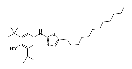 2,6-ditert-butyl-4-[(5-dodecyl-1,3-thiazol-2-yl)amino]phenol结构式