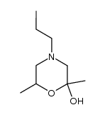 4-n-propyl-2,6-dimethyl-2-hydroxymorpholine结构式