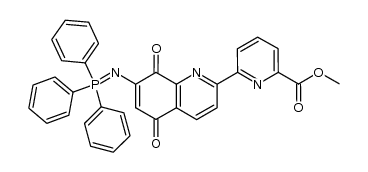 methyl 6-(5,8-dioxo-7-((triphenylphosphoranylidene)amino)-5,8-dihydroquinolin-2-yl)picolinate结构式