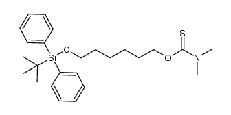 O-6-(tert-butyldimethylsiloxy)hexyl dimethylcarbamothioate结构式
