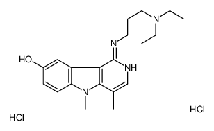 1-[3-(diethylamino)propylamino]-4,5-dimethylpyrido[4,3-b]indol-8-ol,dihydrochloride Structure