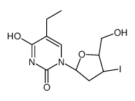 5-ethyl-1-[(2R,4S,5R)-5-(hydroxymethyl)-4-iodooxolan-2-yl]pyrimidine-2,4-dione Structure