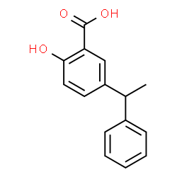 2-Hydroxy-5-(1-phenylethyl)benzoic acid structure