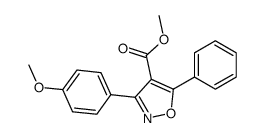 4-Isoxazolecarboxylicacid,3-(4-methoxyphenyl)-5-phenyl-,methylester(9CI) Structure