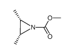 1-Aziridinecarboxylic acid, 2,3-dimethyl-, methyl ester, (2R,3S)-rel- (9CI) Structure