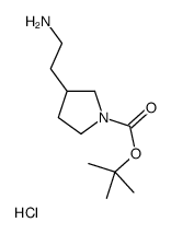 tert-butyl 3-(2-aminoethyl)pyrrolidine-1-carboxylate,hydrochloride Structure