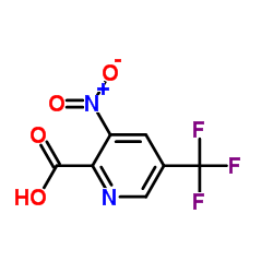 3-Nitro-5-(trifluoromethyl)-2-pyridinecarboxylic acid structure