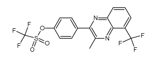 4-[3-methyl-5-(trifluoromethyl)quinoxalin-2-yl]phenyl trifluoromethanesulfonate结构式