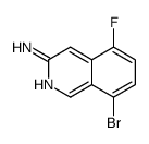 8-溴-5-氟-异喹啉-3-胺结构式