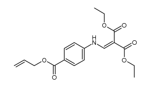 2-[(4-allyloxycarbonylphenylamino)methylene]malonic acid diethyl ester结构式