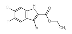 Ethyl 3-bromo-6-chloro-5-fluoro-1H-indole-2-carboxylate structure