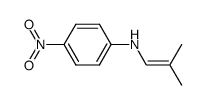 N-(p-nitrophenyl)-2-methylprop-1-enamine Structure