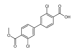 2-chloro-4-(3-chloro-4-methoxycarbonylphenyl)benzoic acid结构式