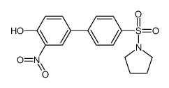 2-nitro-4-(4-pyrrolidin-1-ylsulfonylphenyl)phenol Structure