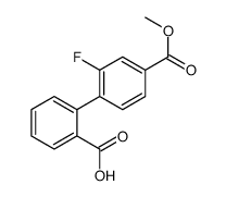 2-(2-fluoro-4-methoxycarbonylphenyl)benzoic acid Structure