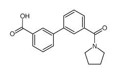 3-[3-(pyrrolidine-1-carbonyl)phenyl]benzoic acid Structure