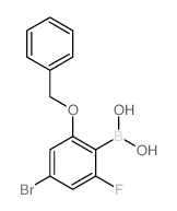 6-BENZYLOXY-4-BROMO-2-FLUOROPHENYLBORONICACID structure