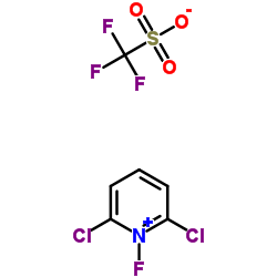 1-fluoro-2,6-dichloropyridinium triflate Structure