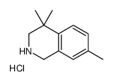 4,4,7-triMethyl-1,2,3,4-tetrahydroisoquinoline hydrochloride Structure