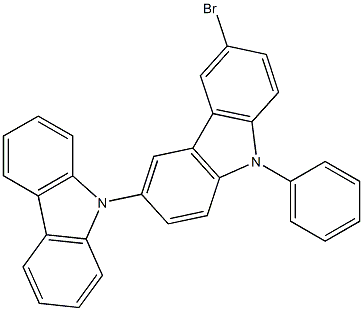 6-溴-9-苯基-3,9'-联咔唑结构式