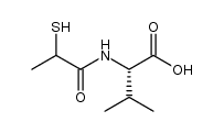 N-(2-Mercapto-1-oxopropyl)-L-valine Structure