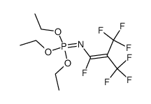 triethyl (1,3,3,3-tetrafluoro-2-(trifluoromethyl)prop-1-en-1-yl)phosphorimidate结构式