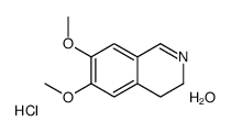 6,7-Dimethoxy-3,4-dihydroisoquinoline hydrochloride hydrate结构式