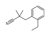 3-(2-ethylphenyl)-2,2-dimethylpropanenitrile结构式