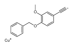 copper(1+),4-ethynyl-2-methoxy-1-phenylmethoxybenzene Structure