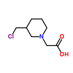 [3-(Chloromethyl)-1-piperidinyl]acetic acid Structure