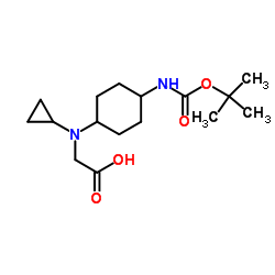 N-Cyclopropyl-N-[4-({[(2-methyl-2-propanyl)oxy]carbonyl}amino)cyclohexyl]glycine Structure
