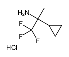 2-cyclopropyl-1,1,1-trifluoropropan-2-amine,hydrochloride Structure